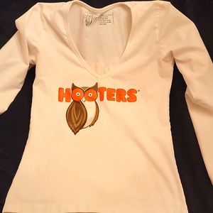 Authentic hooters long sleeve uniform top